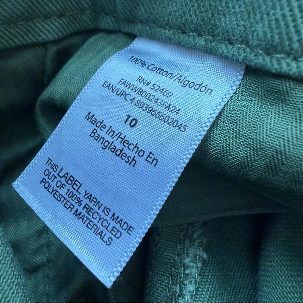 Free Assembly Flared Cotton Midi Skirt A-line Green Size 10 - Picture 6 of 6